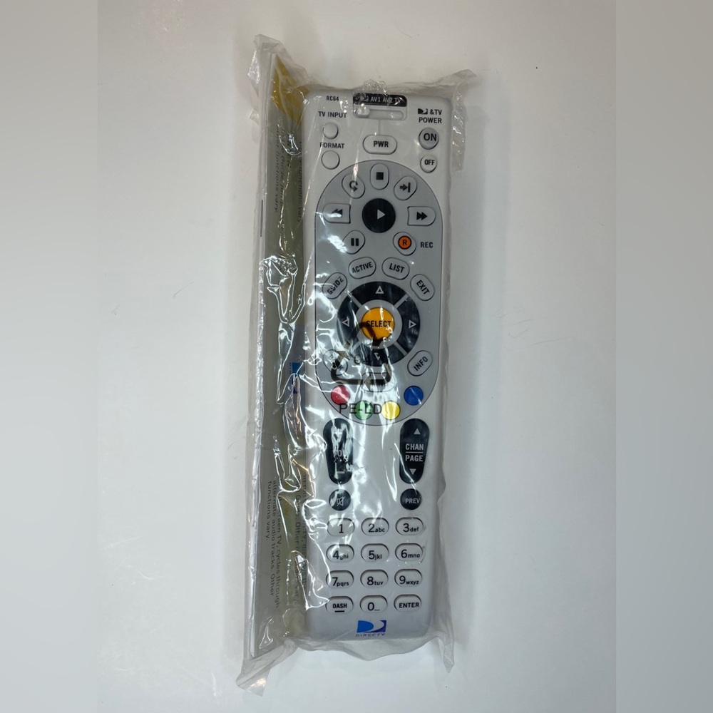 Directv NWT RC64 Universal Remote Control with Colorful‎ Buttons